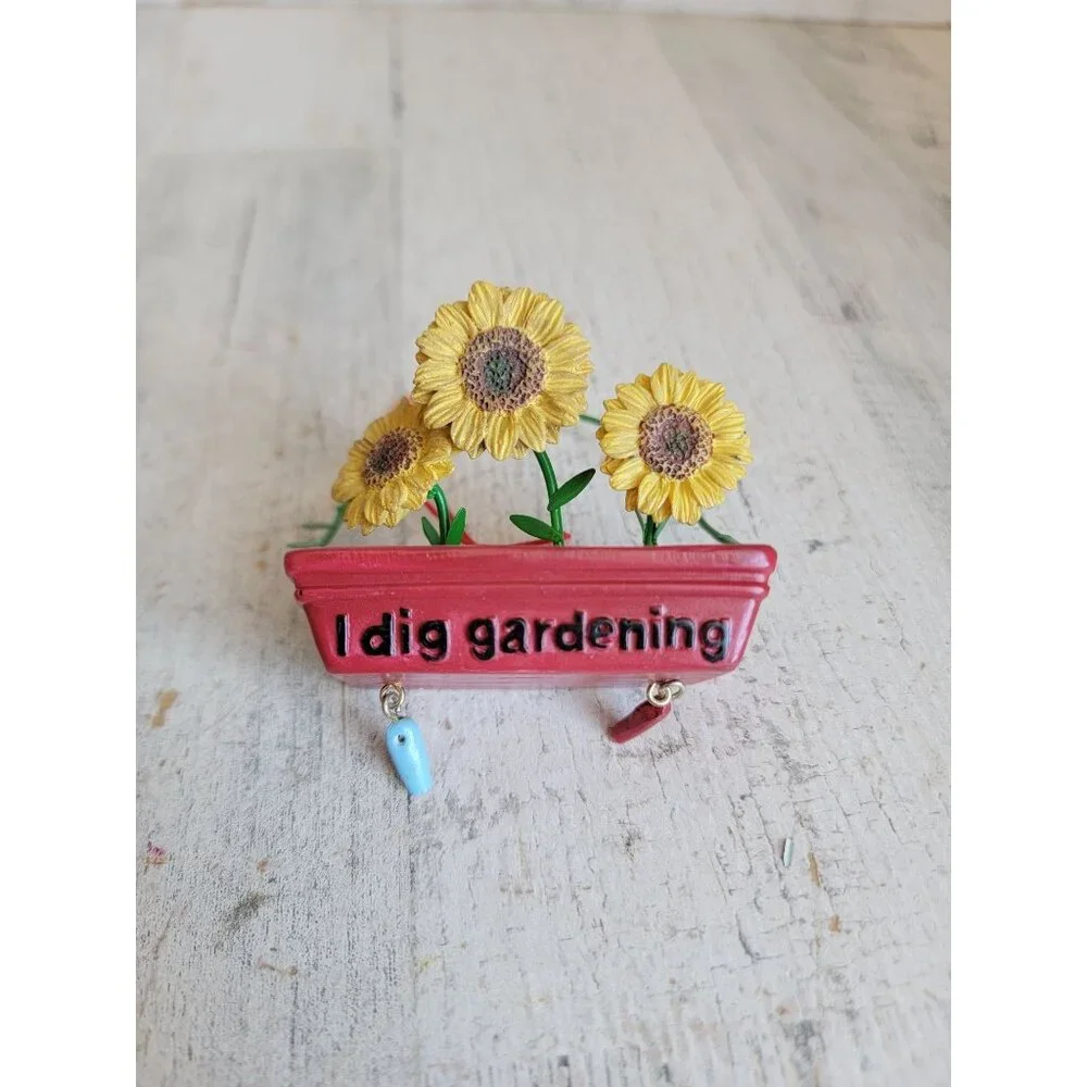 I dig gardening AS IS‎ unique sunflower ornament Xmas flower plant